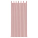 vidaXL Voile záclony s vreckami na tyče, 2 ks, ružové – Obrázok 4