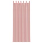 vidaXL Voile záclony s vreckami na tyče, 2 ks, ružové – Obrázok 4