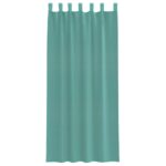 vidaXL voálové závesy s vreckami na tyče, 2 ks, tyrksyové – Obrázok 4