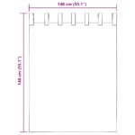 vidaXL Voálové závesy s vreckami na tyče, 2 ks, biele – Obrázok 8