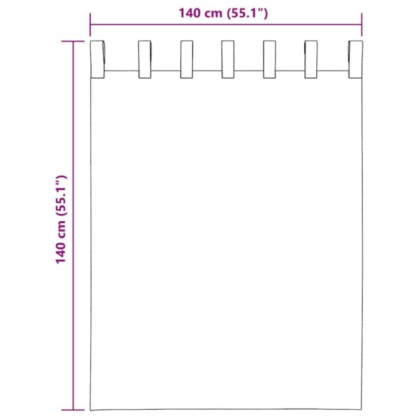 vidaXL Voálové závesy s vreckami na tyče, 2 ks, biele – Obrázok 8