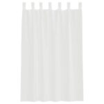 vidaXL Voálové závesy s vreckami na tyče, 2 ks, biele – Obrázok 4