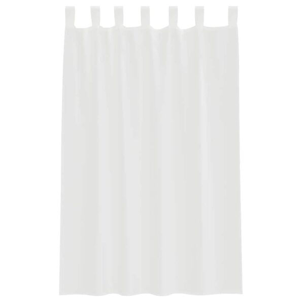 vidaXL Voálové závesy s vreckami na tyče, 2 ks, biele – Obrázok 4