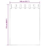 vidaXL Voálové závesy s vreckami na tyče, 2 ks, biele – Obrázok 8