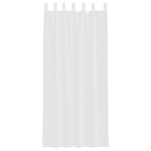 vidaXL Voálové závesy s vreckami na tyče, 2 ks, biele – Obrázok 4
