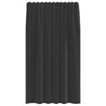 vidaXL voálové závesy s vrchnou časťou, 2 ks, čierne – Obrázok 4