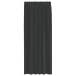 vidaXL voálové závesy s vrchnou časťou, 2 ks, čierne – Obrázok 4