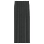 vidaXL voálové závesy s vrchnou časťou, 2 ks, čierne – Obrázok 4