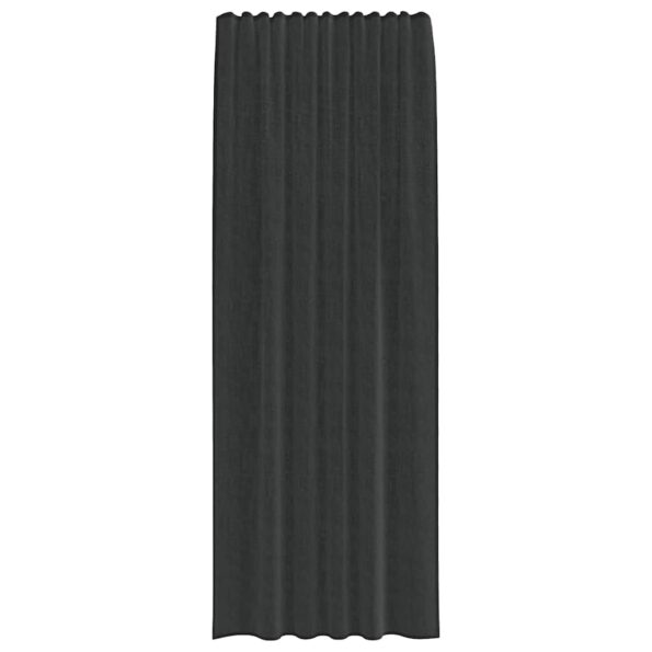 vidaXL voálové závesy s vrchnou časťou, 2 ks, čierne – Obrázok 4