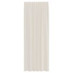 vidaXL voálové závesy s vrchnou časťou, 2 ks, krémové – Obrázok 4