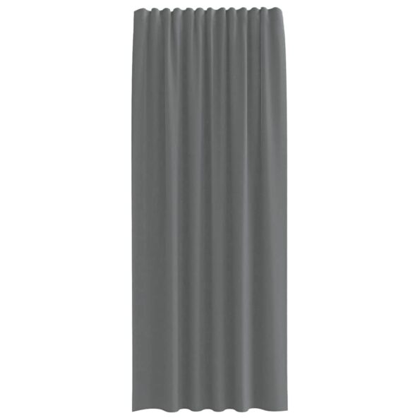 vidaXL voálové závesy s pútkami, 2 ks, tmavosivé, 140x245 cm – Obrázok 4
