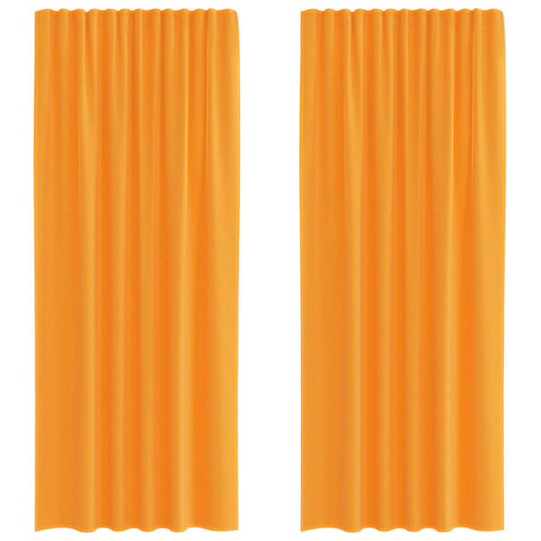 vidaXL voálové závesy s pútkami, 2 ks, oranžové, 140x245 cm – Obrázok 2