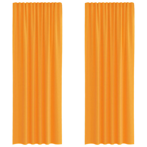 vidaXL voálové závesy s pútkami, 2 ks, oranžové, 140x260 cm – Obrázok 2