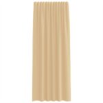 vidaXL Voálové závesy so slučkami 2 ks Piesok 140x225 cm – Obrázok 4