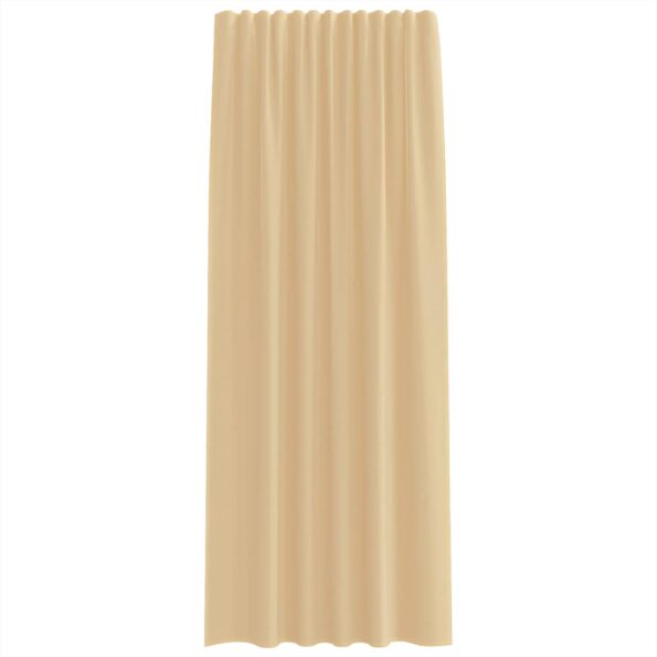 vidaXL Voálové závesy so slučkami 2 ks Piesok 140x245 cm – Obrázok 4