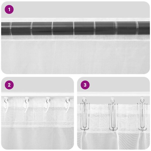 vidaXL Voálové závesy so slučkami 2 ks Piesok 140x245 cm – Obrázok 7