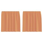 vidaXL Voile Záclony s pútkami 2 ks Terakota 140x140 cm – Obrázok 2