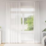 vidaXL Voálové závesy s pútkami 2 ks Biele 140x245 cm