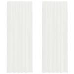 vidaXL Voálové závesy s pútkami 2 ks Biele 140x260 cm – Obrázok 2