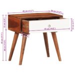 VidaXL Príručný stolík 45x30x45 cm Akácia z masívneho dreva – Obrázok 11