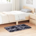 vidaXL Chlpatý koberec s vysokým vlasom tmavosivá 60x100 cm polyester