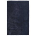 vidaXL Chlpatý koberec s vysokým vlasom námornícka 130x200cm polyester – Obrázok 2