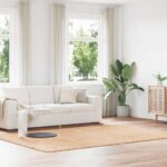 vidaXL Chlpatý koberec s vysokým vlasom béžová 200x290 cm polyester