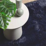 vidaXL Chlpatý koberec s vysokým vlasom NAVARRA námornícka 160x160cm – Obrázok 8