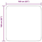 vidaXL Chlpatý koberec s vysokým vlasom NAVARRA námornícka 160x160cm – Obrázok 10