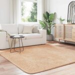 vidaXL Chlpatý koberec s vysokým vlasom NAVARRA béžová 200x200 cm – Obrázok 3