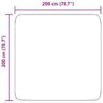 vidaXL Chlpatý koberec s vysokým vlasom NAVARRA béžová 200x200 cm – Obrázok 10