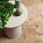 vidaXL Chlpatý koberec s vysokým vlasom béžová 240x240 cm polyester – Obrázok 8