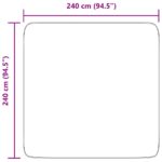 vidaXL Chlpatý koberec s vysokým vlasom béžová 240x240 cm polyester – Obrázok 10