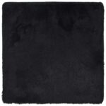 vidaXL Chlpatý koberec s vysokým vlasom čierny 240x240 cm polyester – Obrázok 2