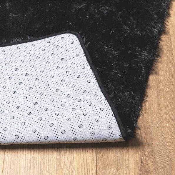 VXL8721158558725_g_en_hd_4.jpg vidaXL Chlpatý koberec s vysokým vlasom čierny 240x240 cm polyester – Obrázok 6