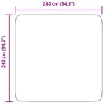 vidaXL Chlpatý koberec s vysokým vlasom čierny 240x240 cm polyester – Obrázok 10