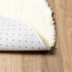 vidaXL Chlpatý koberec s vysokým vlasom krémový 120x120 cm polyester – Obrázok 6