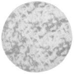 vidaXL Chlpatý koberec s vysokým vlasom svetlosivá 120x120cm polyester – Obrázok 2