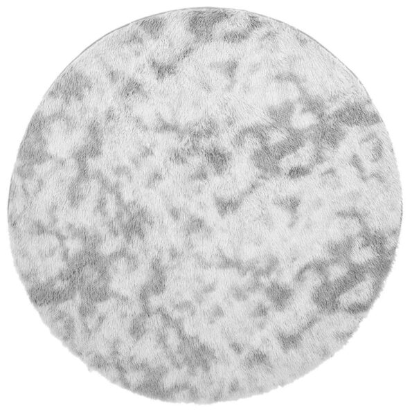 vidaXL Chlpatý koberec s vysokým vlasom svetlosivá 120x120cm polyester – Obrázok 2