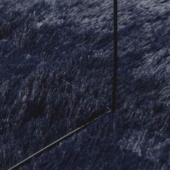 vidaXL Chlpatý koberec s vysokým vlasom námornícka 240x240cm polyester – Obrázok 7