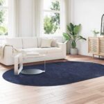 vidaXL Chlpatý koberec s vysokým vlasom NAVARRA námornícka 300x200 cm – Obrázok 3