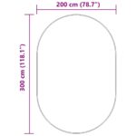 vidaXL Chlpatý koberec s vysokým vlasom NAVARRA námornícka 300x200 cm – Obrázok 10