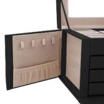 VidaXL Šperkovnica 4-vrstvová s zrkadlom uzamykateľné 22,5x17,5x16,5cm – Obrázok 9