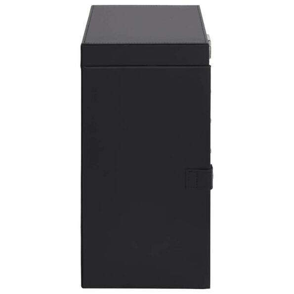 VidaXL Šperkovnica 6-vrstvová s zrkadlom uzamykateľné čierna – Obrázok 7