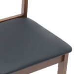 vidaXL jedálenské stoličky s vankúšmi 2 ks Hnedá guma masívneho dreva – Obrázok 8