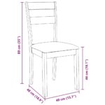 vidaXL jedálenské stoličky s vankúšmi 2 ks Hnedá guma masívneho dreva – Obrázok 11