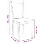 VidaXL jedálenské stoličky 2 ks Biela masívna drevená guma – Obrázok 9