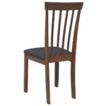 vidaXL jedálenské stoličky s vankúšmi 2 ks Hnedá guma masívneho dreva – Obrázok 7