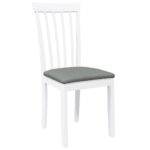 vidaXL jedálenské stoličky s vankúšmi 2 ks Biela guma masívneho dreva – Obrázok 4