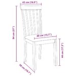 vidaXL jedálenské stoličky s vankúšmi 2 ks Biela guma masívneho dreva – Obrázok 11